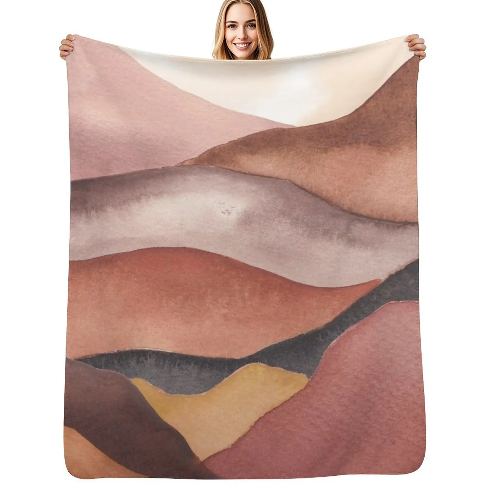 

Watercolor Mountains 4 Throw Blanket cosplay anime Thins Beach for babies Blankets