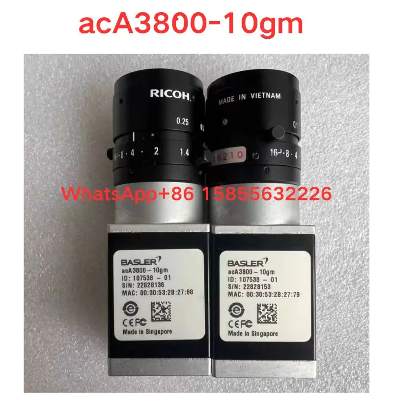 Used acA3800-10gm Industrial cameras Functional test OK Without lens