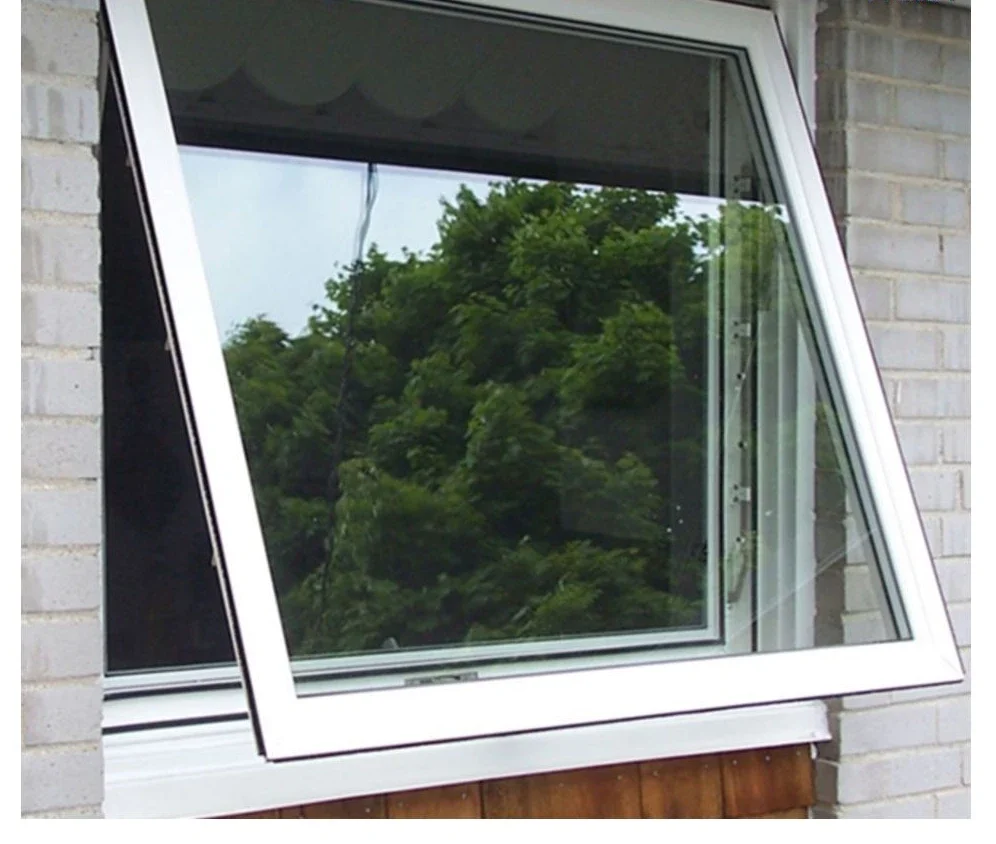 Awning Triple Glaze Hurricane Impact Double Push Out Windows Casement Window With Mosquito Net