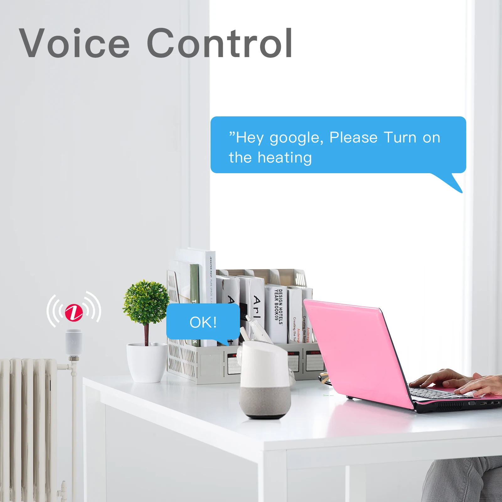 BSEED Zigbee Smart Thermostatic Radiator Valve Thermostat Temperature Controller Support Smart Life Tuya App Alexa Voice Control