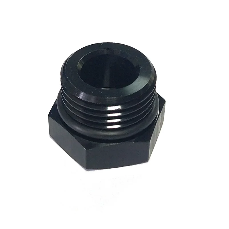 AN4 AN6 AN10 AN8 AN12 testa esagonale maschio in alluminio nero ORB O- Ring Block Off Plug raccordo accessori auto anodizzati