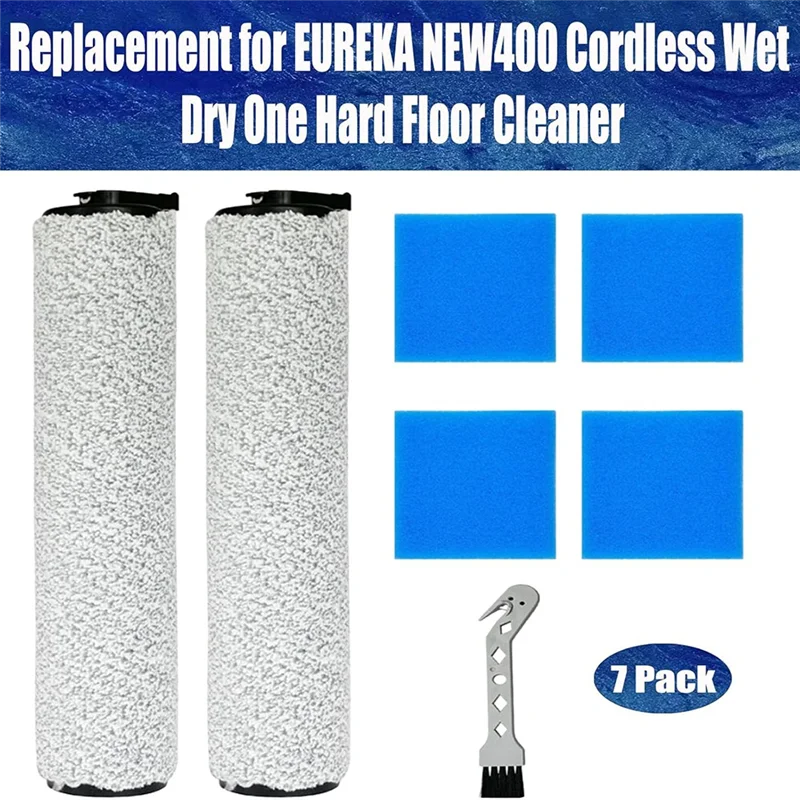 

RMWIN-NEW400 Сменный роликовый фильтр-щетка для EUREKA NEW400 Беспроводной пылесос для влажной и сухой уборки, аксессуары