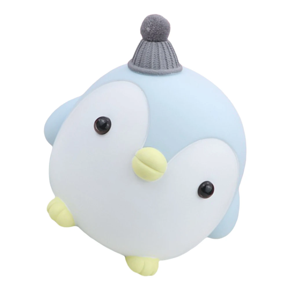 クリエイティブなペンギンの形をしたコインジャー 細かい細工 子供用マネーホルダー ホームオフィスの装飾 ホリデープレゼント