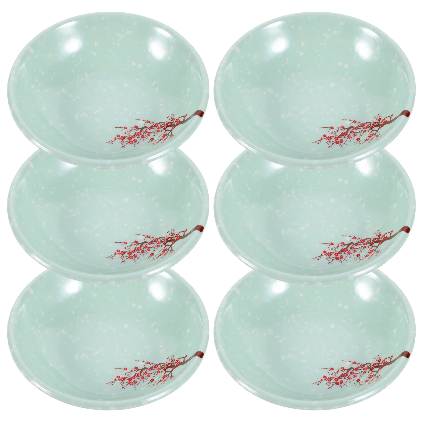 

6 Pcs Seasoning Dish Small Dipping Bowls Condiment Sauce Vinegar Melamine Soy Plate Plates
