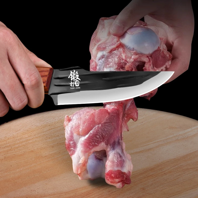 Household Shaving bone knife, kitchen knife, forged pig killing specialized knife, High hardness sharp knife dividing knife