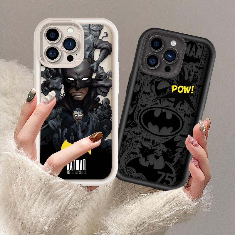 Cool Superhero Batman For iPhone 15 14 13 12 11 Pro Max XS Max X XR 7 8 Plus 6S 5S  Liquid Eye Ladder Phone Case