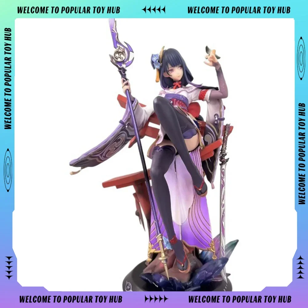 New 36CM Genshin Impact Figure Raiden Shogun Figures Beelzebul Figurine Pvc Sexy Girl Sitting Posture Collection Custom Toy Gift