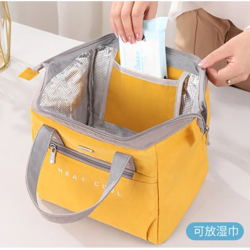 Large Lunch Bag Women Waterproof Concise Convenient Fresh Cooler Bags Thermal Breakfast Food Box Portable Picnic Travel Food Bag