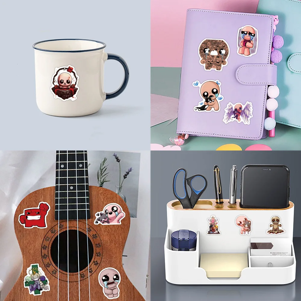 10/50PCS De Binding van Isaac Stickers Adventure Game Sticker DIY Plakboek Bagage Laptop Gitaar Auto Fiets Skateboard Decals speelgoed