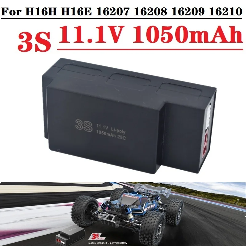 3S 11.1V 1050mAh LiPo Battery for MJX Hyper Go H16H H16E 16207 16208 16209 16210 1/16 Rc Car 16207 16209 RC Drift Car Spare Part