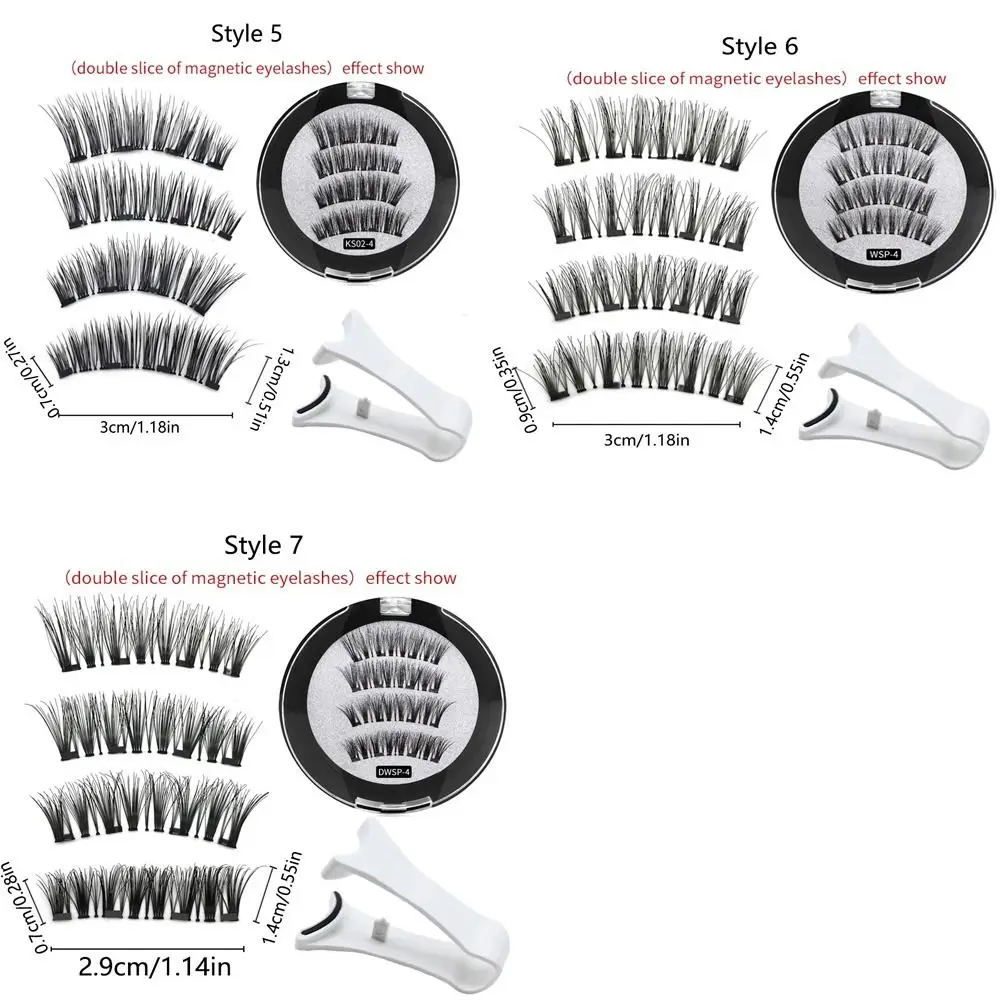 2 คู่ขนตาปลอมแบบใช้ซ้ําได้ Full Strip ธรรมชาติ 3D ขนตาปลอมชุดสวมใส่กันน้ํา Eyelashes Extension