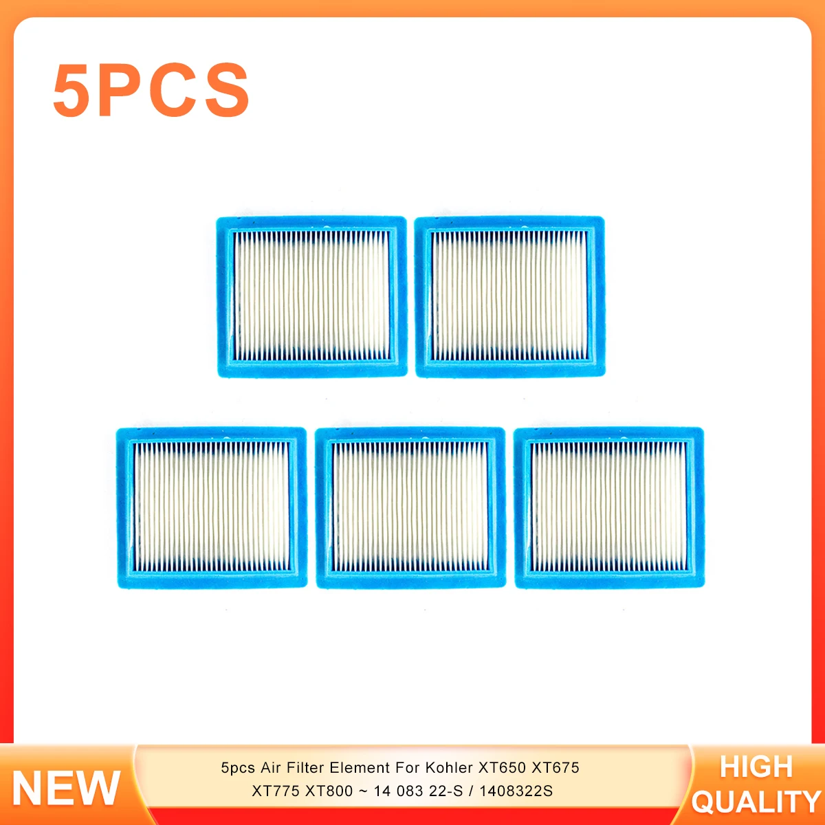 5pcs Air Filter Element For Kohler XT650 XT675 XT775 XT800 ~ 14 083 22-S / 1408322S