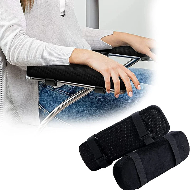 2PCS Soft Armrest Cushion PP Sponge Foam Home/Office Chair Arm Rest Covers Computer Gaming Elbow Cushion Removable Washable