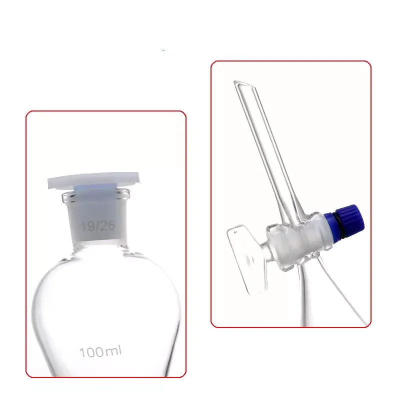 Imagem -02 - Funil Separador em Forma de Pera de Vidro Usado para Eurificar o Experimento Químico do Óleo Essencial 1pc 60ml a 1000ml