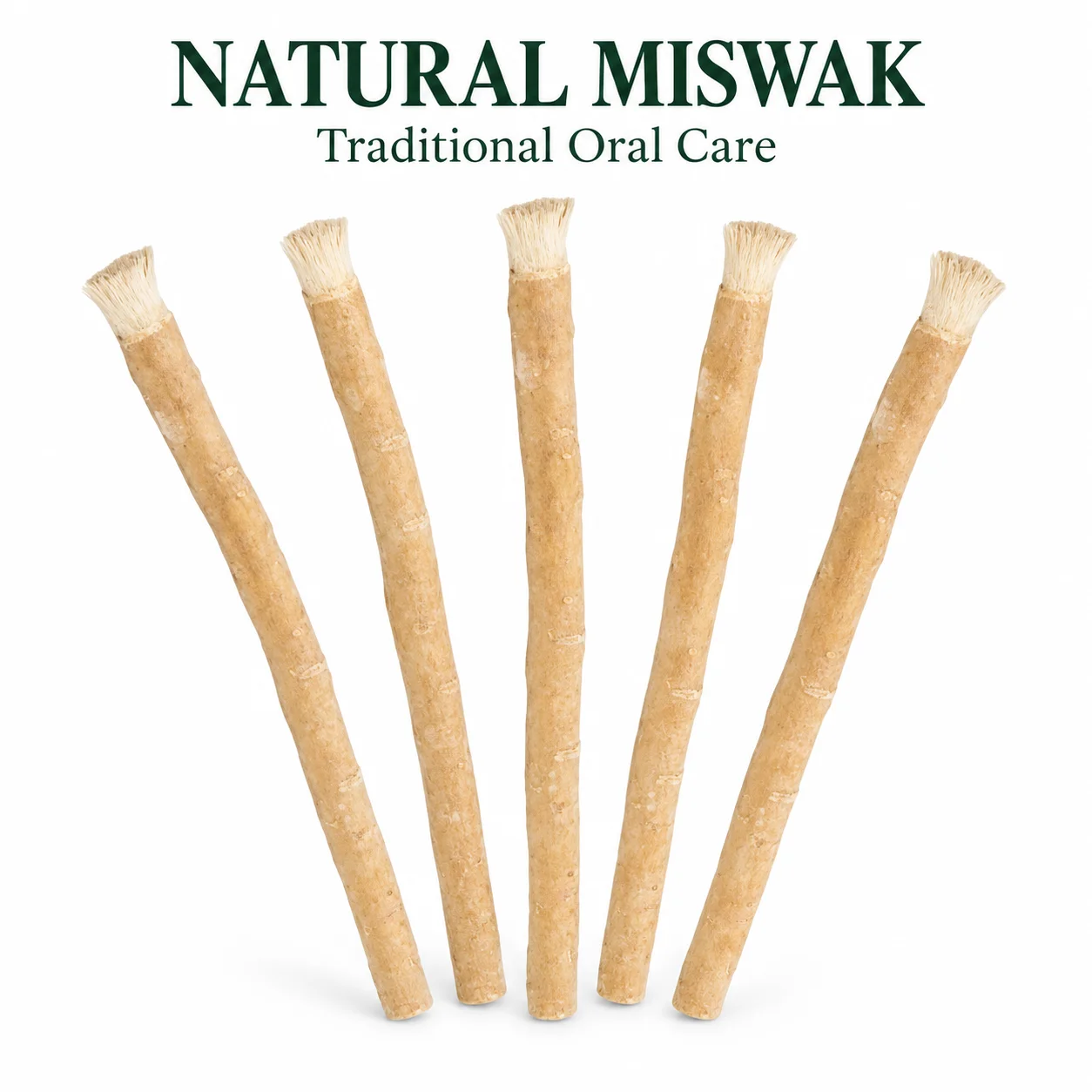 Miswak Natural Chewing Stick Arak Twig Toothbrush for Fresh Breath After Meals Gentle Teeth Cleaning at Work or On the Go