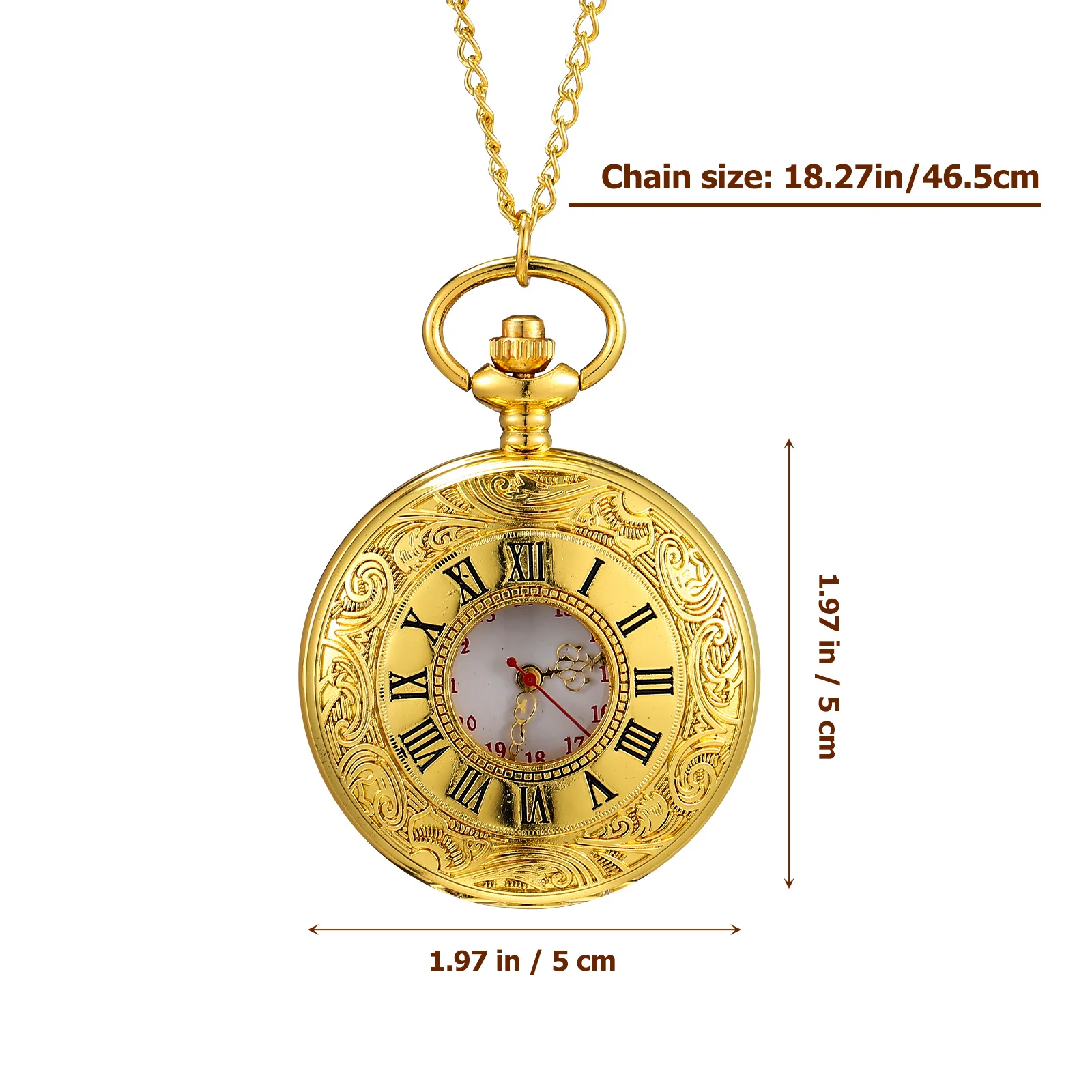 ساعة جيب على الطراز القديم مصنوعة بحرفية دقيقة مصنوعة من خليط معدني للرجال والنساء لكبار السن وعيد الميلاد والهالوين وعيد الأم والأب