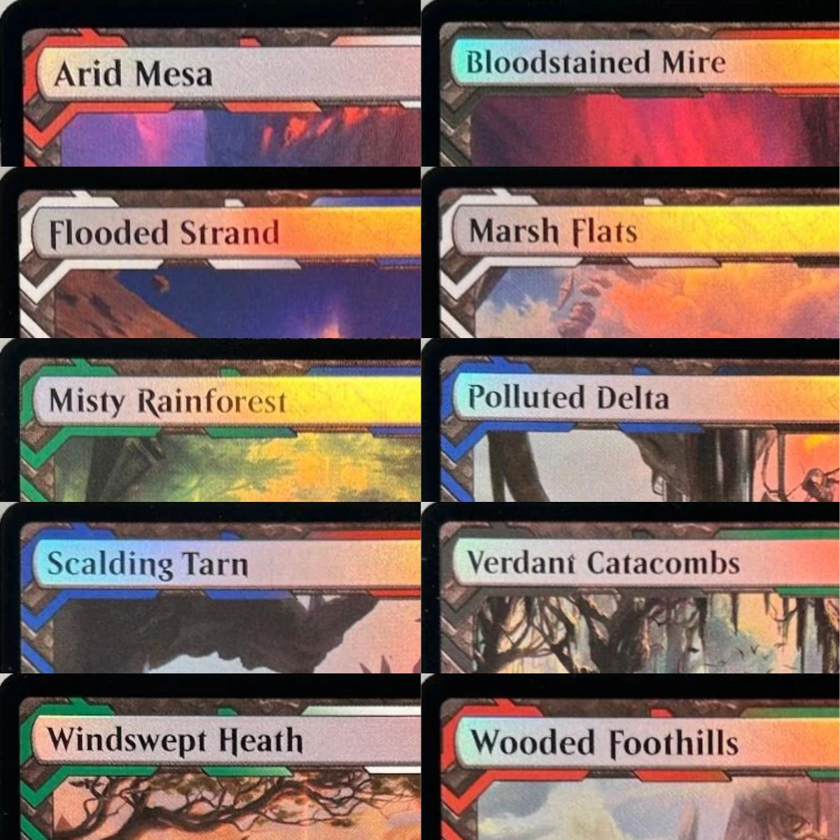 Cartes Proxy TCG de haute qualité LK31 Fetch Lands Triome Lands/Tricycle Lands (noyau noir)