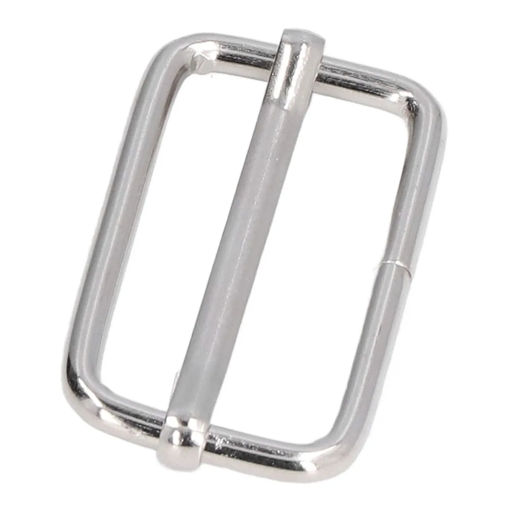 50pcs Durable 3x32x15mm Metal Slide Buckle Rectangle Shape Silver Tri-Glide Buckle Adjustable Strap Buckle For Fasteners