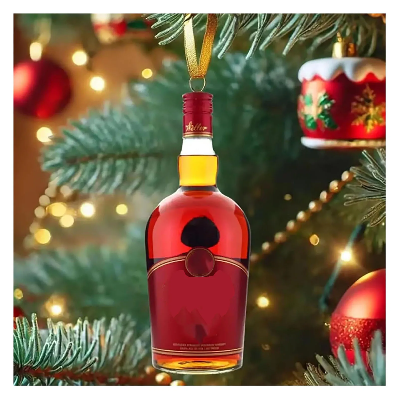 2025 ويسكي تقويم القدوم مع 24 قلادة تقويمات عيد الميلاد عيد الميلاد العد التنازلي التقويم للمنزل/المكتب/شجرة عيد الميلاد ديكور #4