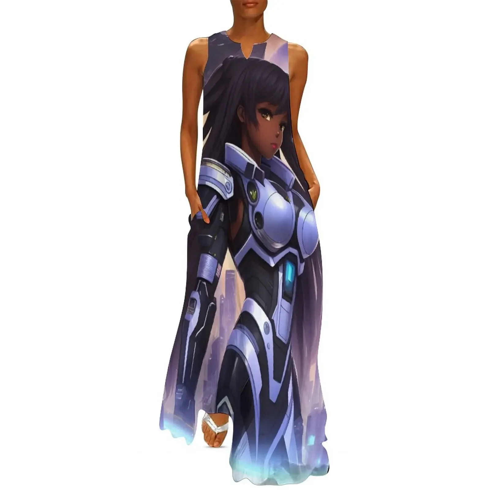 

Final Frontier Gworl Black Anime Girl Long Dress dress summer 2025 women dresses with long sleeves Dress
