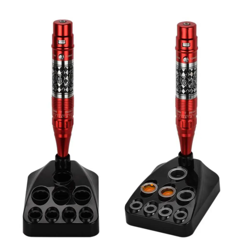 1Pcs Tattoo Tool Base ABS Ink Cup Pen Holder Stand Black Pigment Storage Rack Container for Salon Professional
