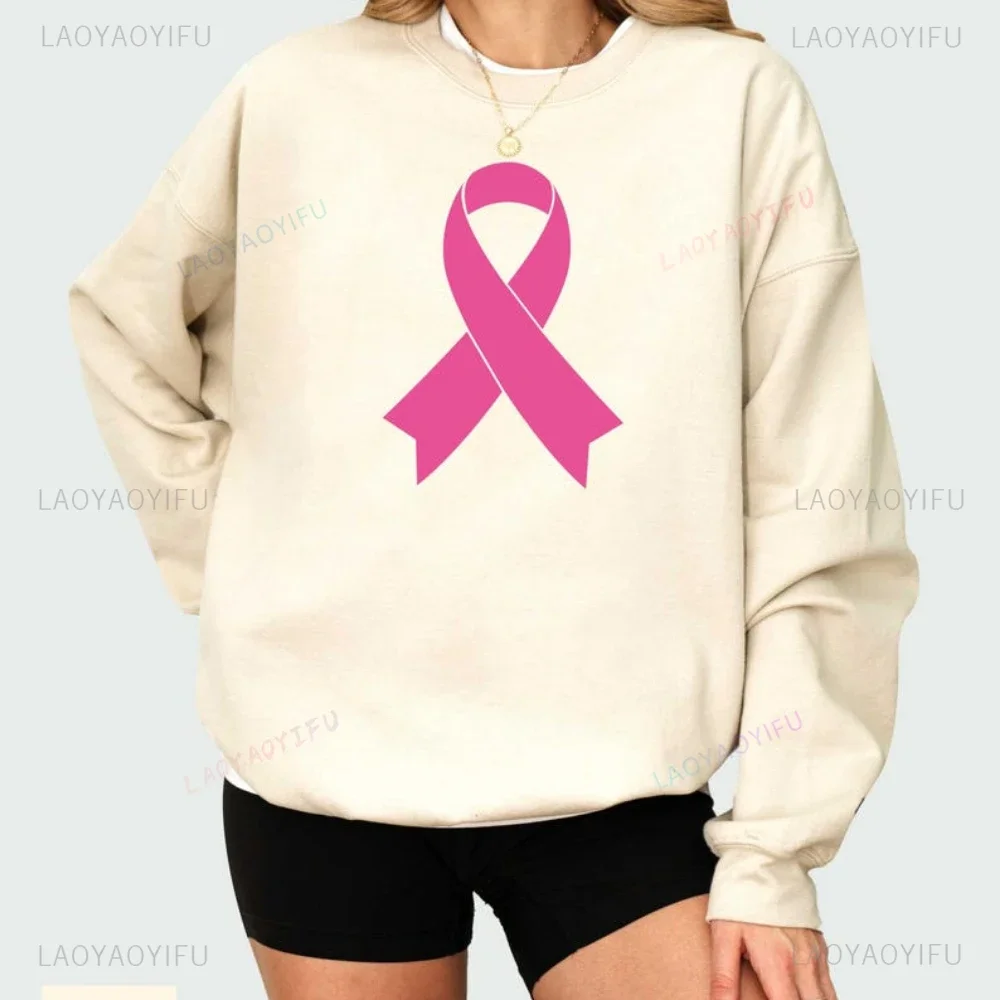 Pink Ribbon Sweatshirt Breast Cancer Hoodie Motivational Youth Sweatshirt Cancer Support Hoodie Pink Sweatshirt Cancer Survivor