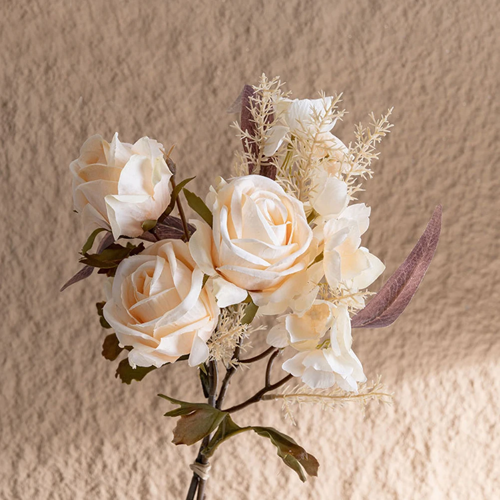 Decoración para la Entrada, Arreglos Decorativos de Rosas, Ramos de Rosas Artificiales como se Muestra, Hermosas Ideas de Decoración para el Hogar