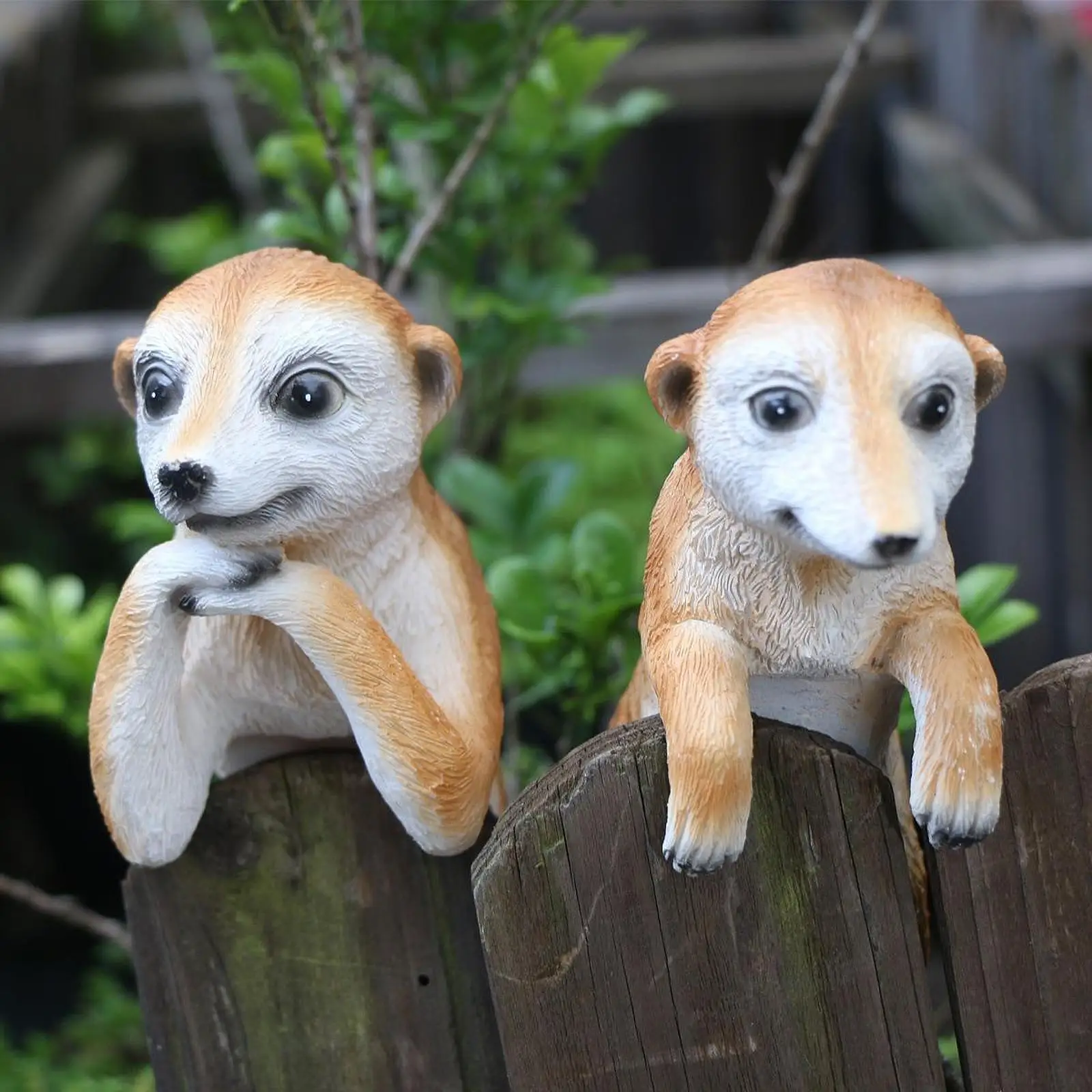 Meerkat Garden Animal Statue Garden Ornament Housewarming Gift Miniature Landscape Meerkat Sculpture for Home Office Tabletop