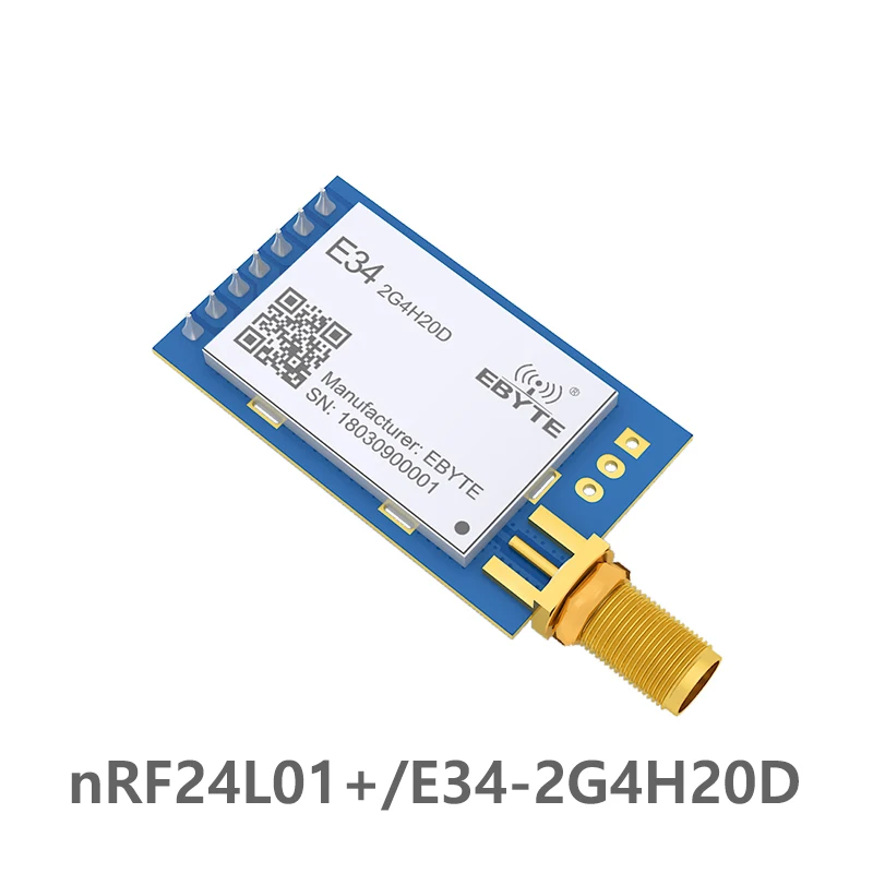 nRF24L01+ RF Module UART 2.4GHz 20dBm 2.5km E34-2G4H20D FEC Algorithm Module Wireless Transceiver Transmitter Receiver SMA-K DIP