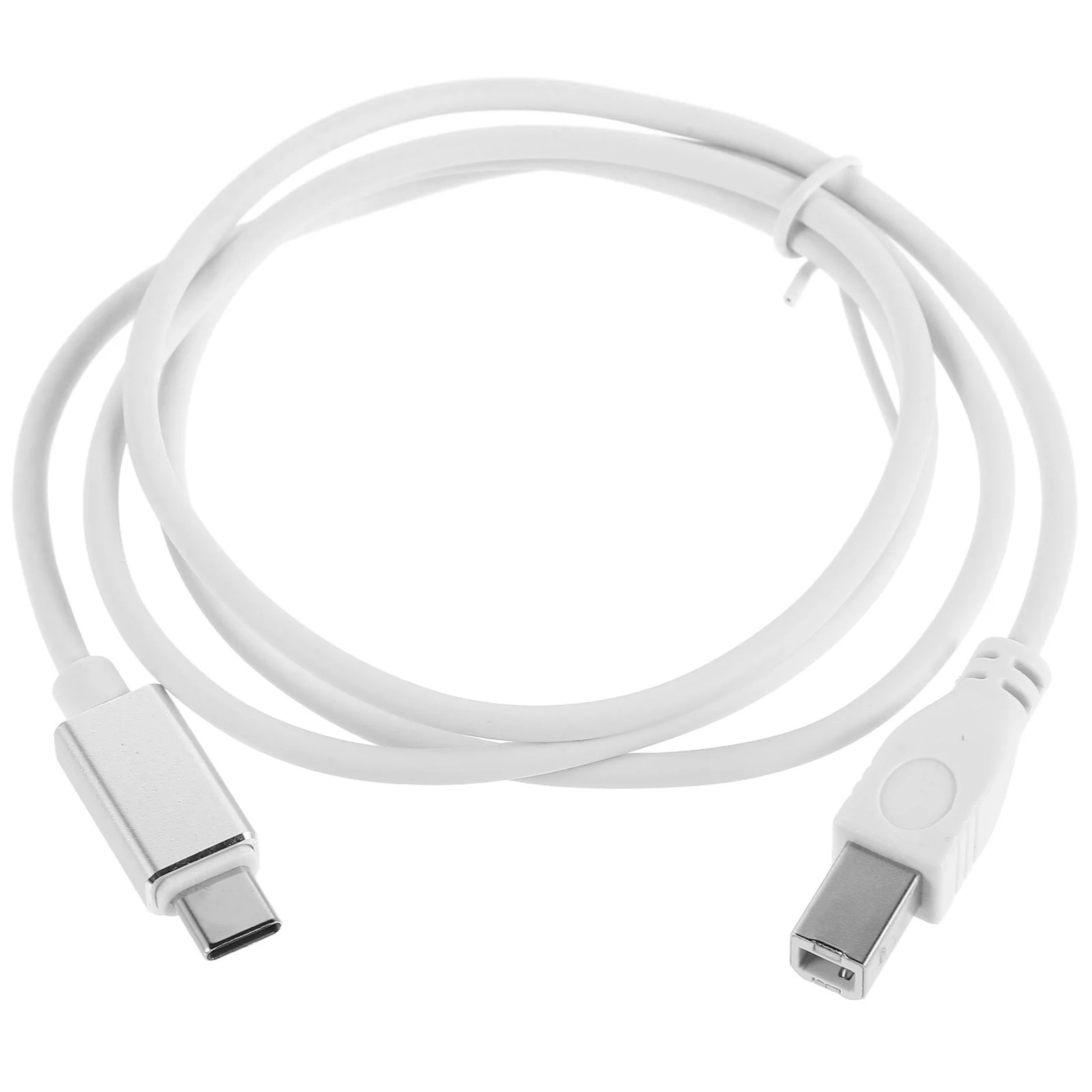 

Usb Type-C To Type-B Cable High Speed Durable Zinc Alloy Tpe Cord For Midi Keyboard Audio Interface 1 Meter White Midi Cable To