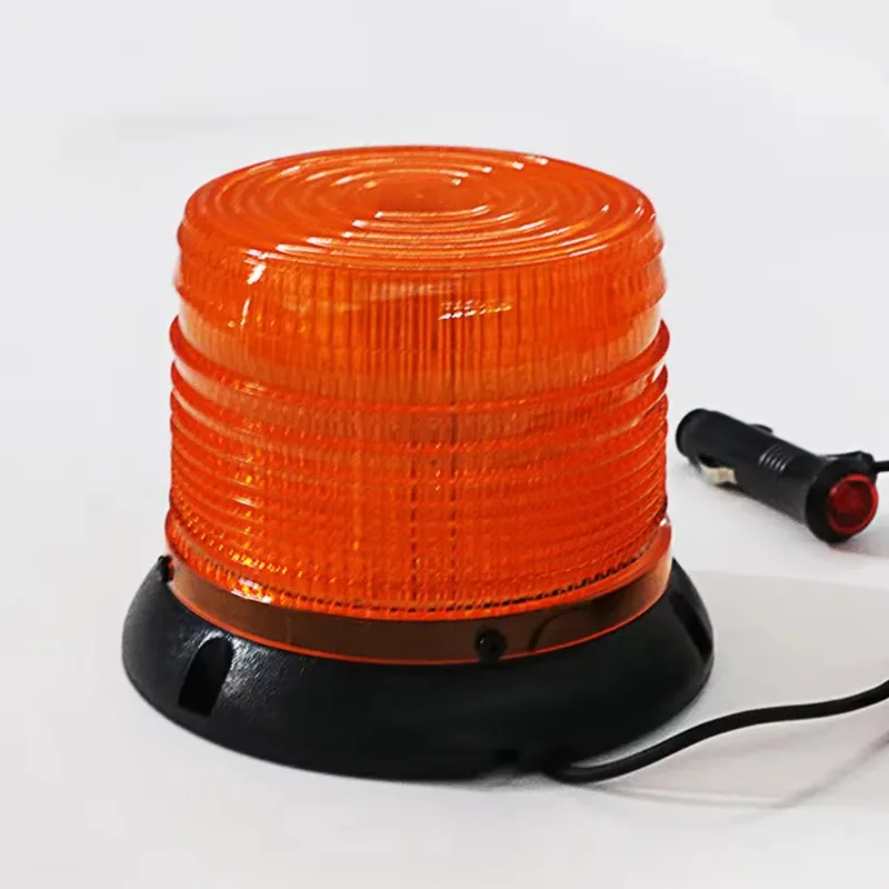 

Rotating Led Strobe Beacon Light Magnet Base Emergency Flashing Beacon For Car Truck Safety Construction Agricultural Vehicles.