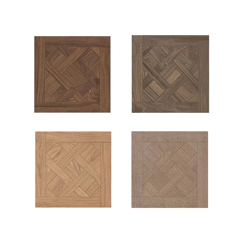 Vintage parquet wood grain tile 600x600 French living room floor tile, bedroom log imitation solid wood floor