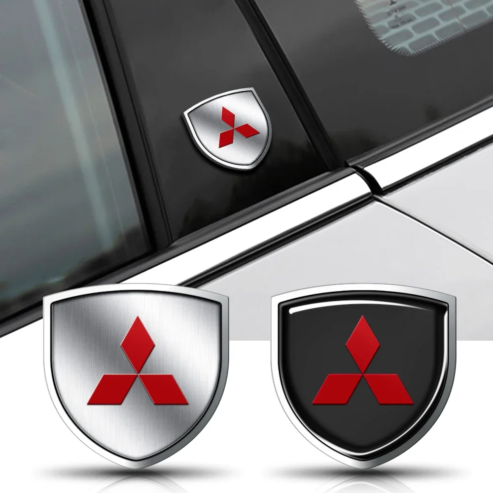 

3D Metal Car Fender Emblem Shield Car Exterior Stickers for Mitsubishi Outlander Lancer ASX Pajero L200 Triton