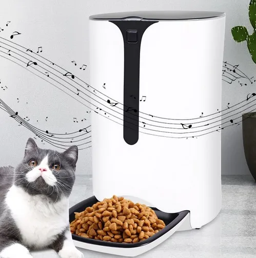 Automatic Pet Feeder With Voice Recording  Pet Dog Cat Food Dispenser Dog Food Feeder