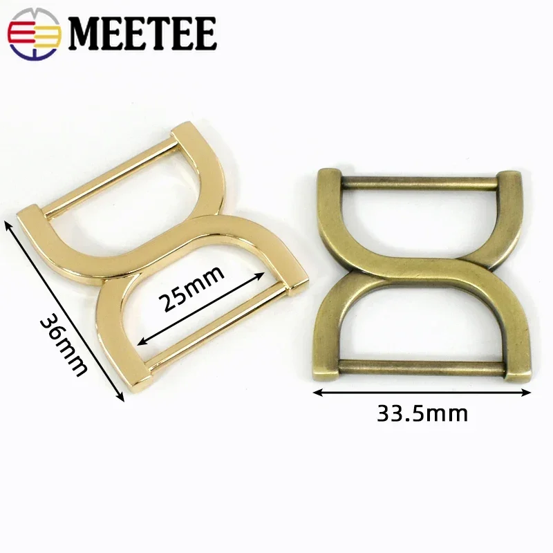 Hebillas de Metal de 25mm para correa, cierre de cadena, correas, ganchos para cinturón, botón de bucle para abrigo, accesorios de costura DIY, 5/10/20 piezas