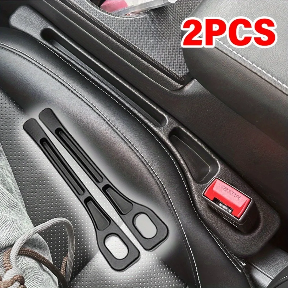 Lot de 2 organiseurs de console pour l'espace entre les sièges de voiture, boîte de rangement pour fentes de siège, accessoires de décoration intérieure automobile