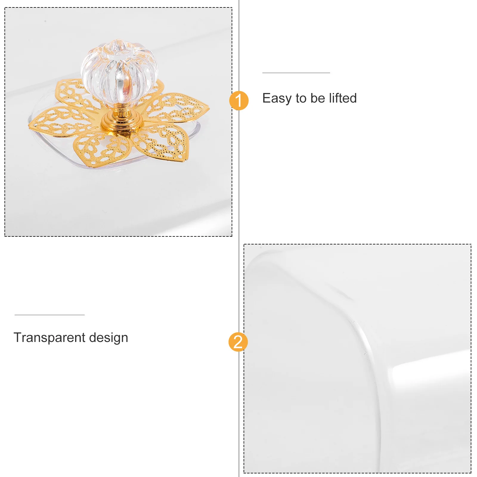 

Reusable Clear Cake Dome Sturdy Plastic Rectangle Food Lid for Baking Dessert Tray Fruit Plate Kitchen Storage