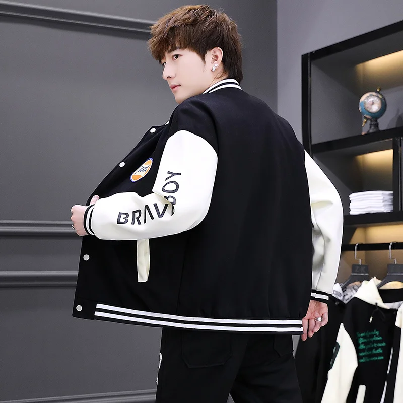 Fashion Men's Baseball Jackets Youth Casual Bomber Coats Spring Autumn Hip Hop Streetwear Tops Clothes Loose Jacket Dropshipping