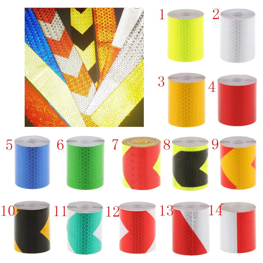 Car Truck Night Reflective Safety Warning Conspicuity Tape Strip Sticker DIY