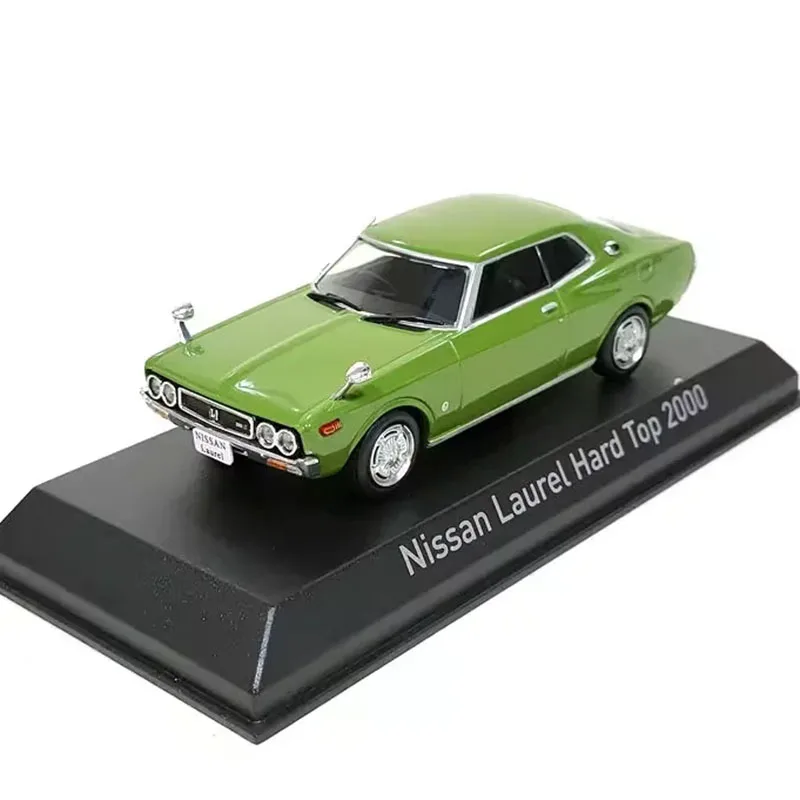 Diecast Alloy 1/43 Scale Nissan Laurel Hard Top 2000 Green Classic Car Model Adult Collection Gift Display Toy Souvenir