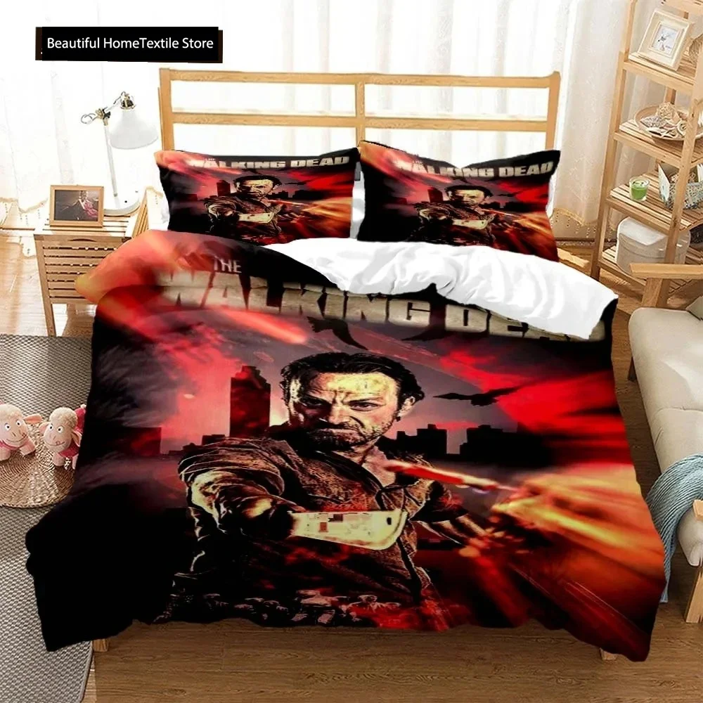 Horror Die Walking Dead Printed Bedding Set Luxury Queen Bedding Set Soft And Comfortable Customized Bedding Set For Boy