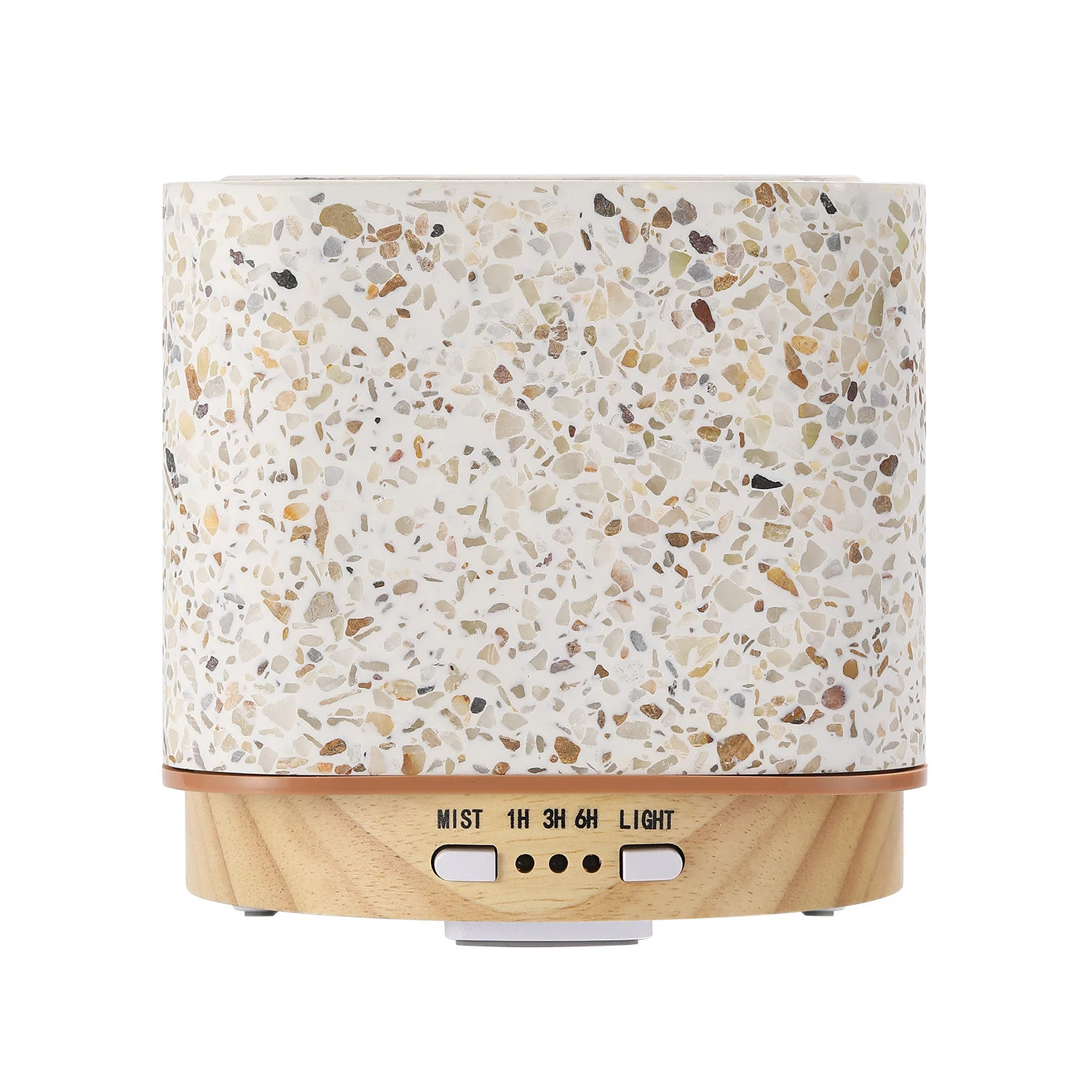 For Private Mode Terrazzo Rock Shell Night Light 200ml Aromatherapy Essential Oil Humidifier Diffuser Ultrasonic Aroma Diffuser