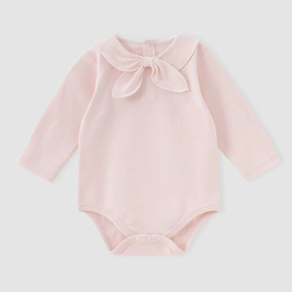 My First Christmas Baby Girl Bodysuit Long Sleeve Cotton Solid Color Autumn Winter Infant Clothing Boutique Newborn Romper