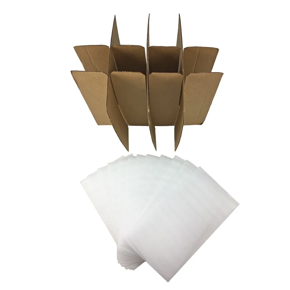 Kit de embalaje de cristalería con bolsas de espuma y divisor celular Movimiento seguro y almacenamiento de copas de vino y agua