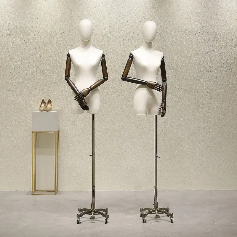for High-end Korean Style Small Bust Collarbone Model Props Women Clothing Half Body Dummy Store Window Female Mannequin