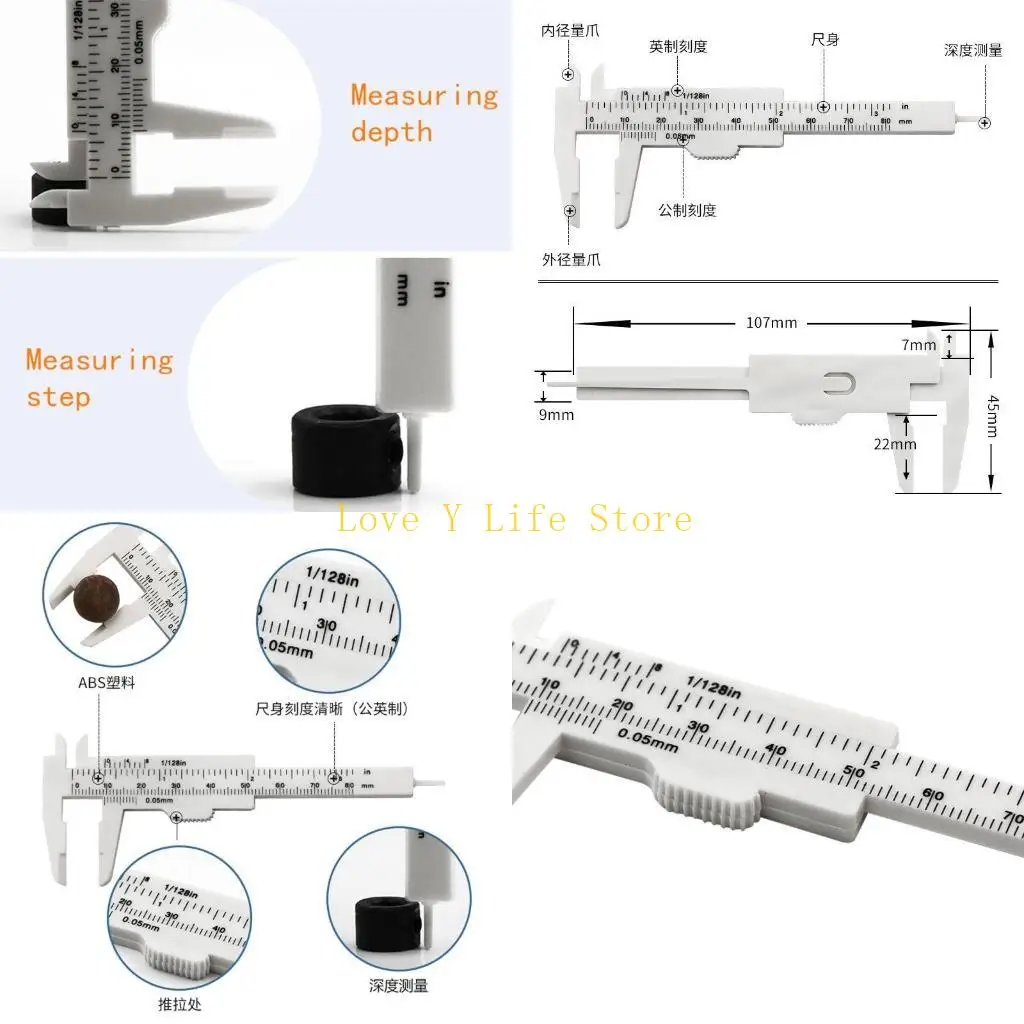 L74C Verniercaliper 0-80 мм Vernier Lauge Lauge Tool Tool Double Scale Scale