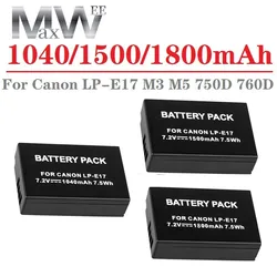1040/1500/1800mAh LP-e17 LPe17 LP e17 Rechargeable Battery for Canon EOS M3 M5 750D 760D T6i T6s 800D 8000D Kiss X8i Cameras