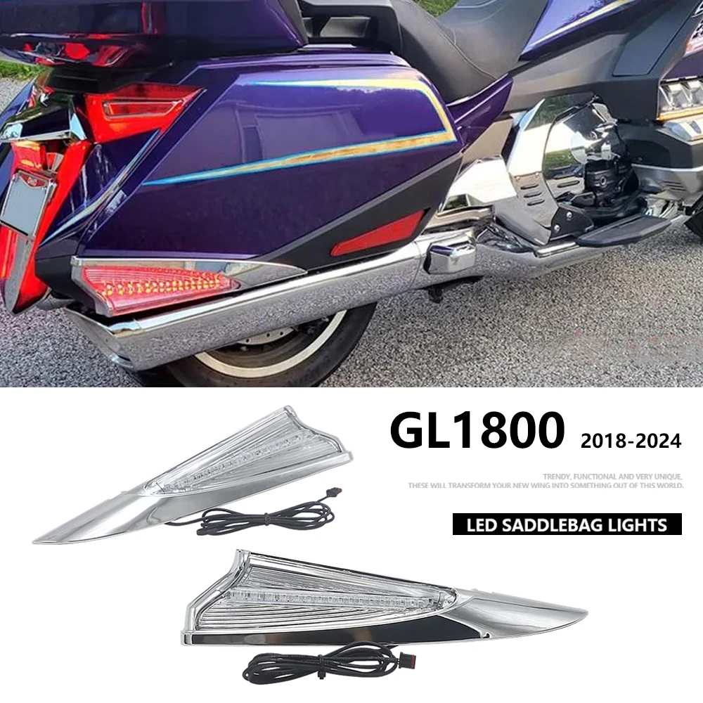 

GL1800 Saddlebag Lights Motorcycle accessories shell light For Honda Goldwing GL1800 F6B 2018-2024 2020 Saddlebag LED Light Case