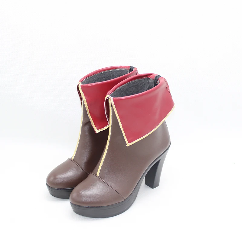 Houshou Marine Vtuber Hololive Cosplay Shoes Handmade Faux Leather Boots Carnival Party Halloween Boots Custom Made