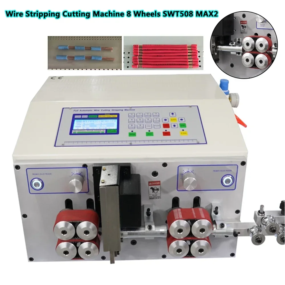 1000W Wire Stripping Cutting Machine 8 Wheels For SWT508 MAX2 Stripper Cutter Computer Automatic Cable Peeling for 1-70mm2